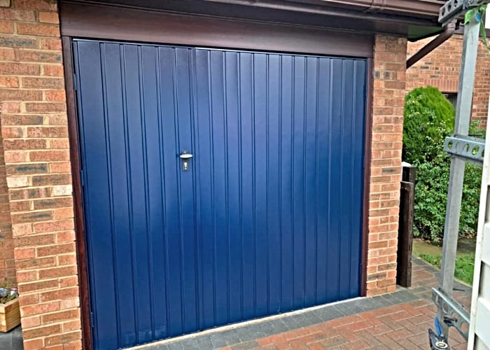 Blue Side Hinged Garage Doors 